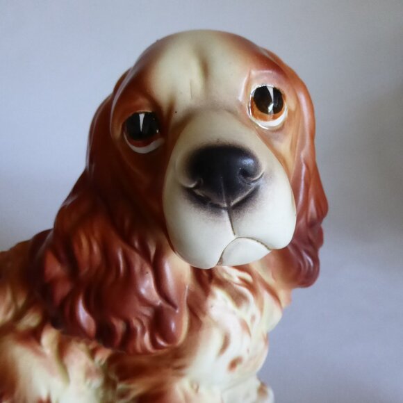 VINTAGE NAPCOWARE JAPAN CERAMIC CAVALIER KING CHARLES SPANIEL DOG VASE PLANTER - Picture 3 of 13